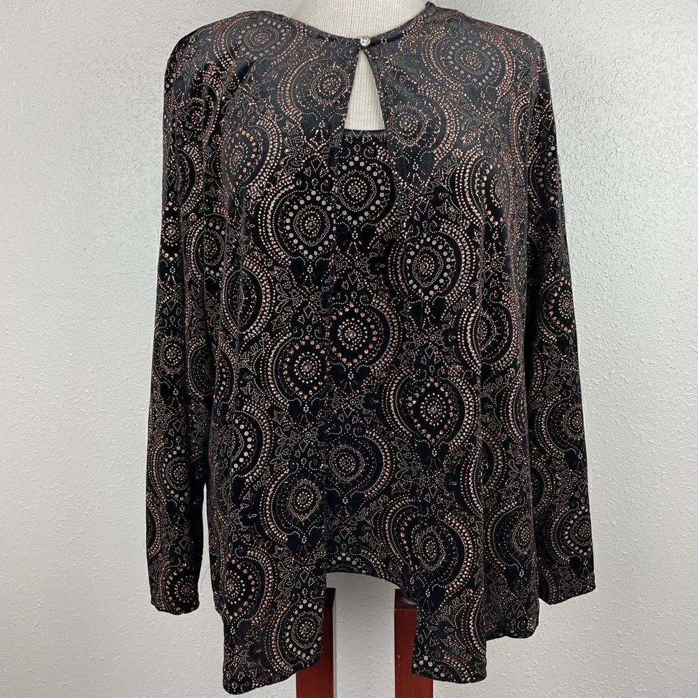 Onyx Nite Matching Dress Jacket and Tank Top Size XL EUC